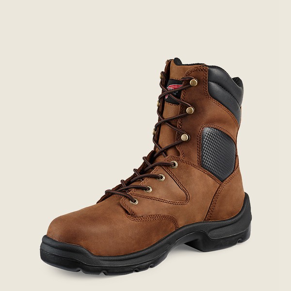 Red Wing Mens Safety Boots - Flexbond - 8-inch Toe Metguard - Brown - QYI937680